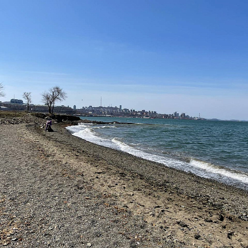 Владивосток, пляж Второй Речки, 22.04.2023
